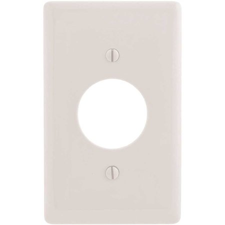 HUBBELL WIRING 1-Gang 1.40 in. Opening Wall Plate - White P7W